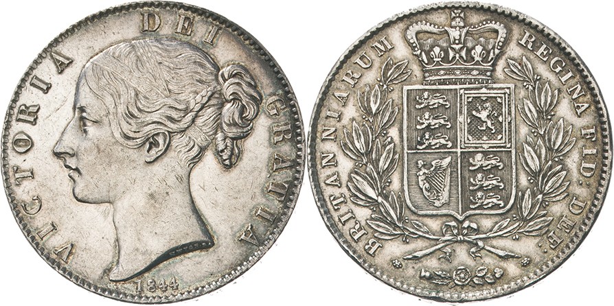 銀貨 イギリス 1887年 ヴィクトリア女王 クラウン未使用クラス